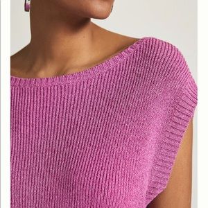NWT Anthropologie Maeve Boatneck Sweater Vest XL